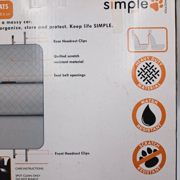 Car Rear Seat Protective Cover Hammock for Dogs - Picture 5 of 8